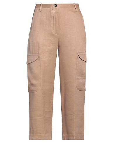 NINE IN THE MORNING Cargo Camel 57% Linen, 40% Viscose, 3% Elastane