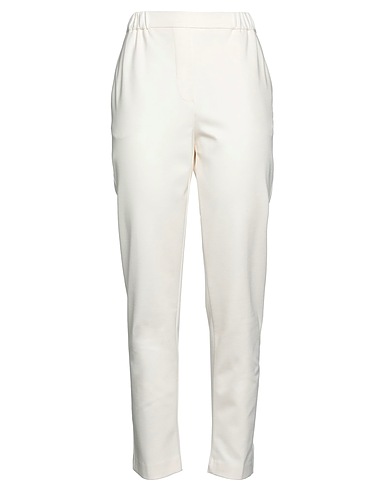 SFIZIO STUDIO Casual pants Cream 65% Viscose, 30% Nylon, 5% Elastane