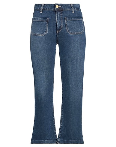 MERCI ITALIA Denim trousers Blue 99% Cotton, 1% Elastane