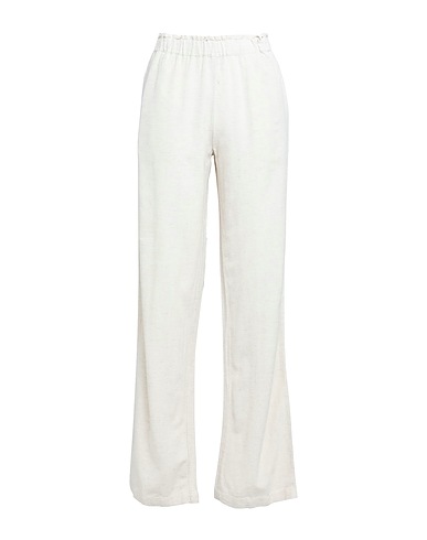VILA Pantalone Avorio 50% Viscosa, 40% Cotone, 10% Lino