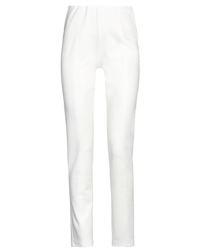 MIRELLA MATTEINI Pantalone Off white 95% Poliestere, 5% Elastan