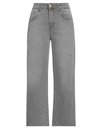 MERCI ITALIA Denim trousers Grey 100% Cotton