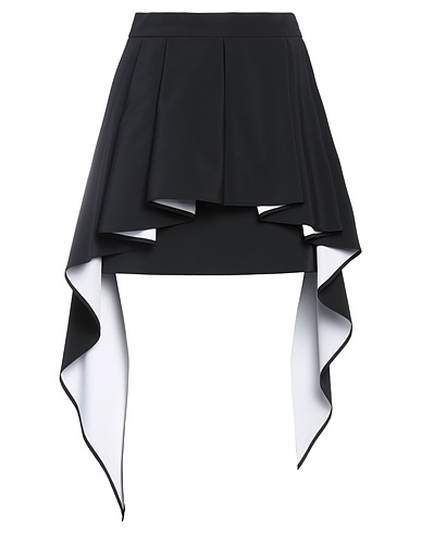 LES HOMMES - FEMME Mini skirt Black 84% Acrylic, 10% Silk, 6% Elastane