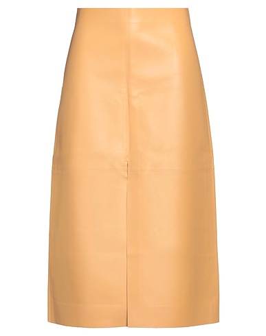CHLOÉ Midi skirt Sand 100% Lambskin