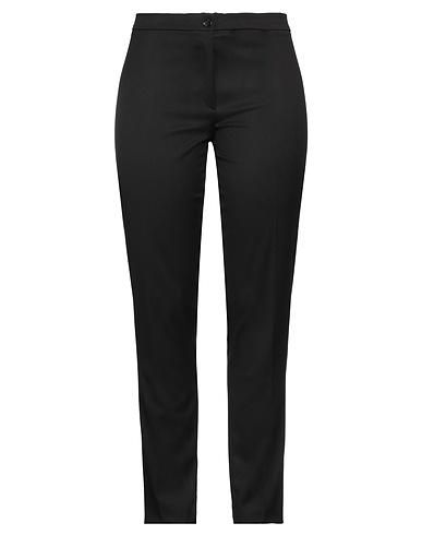 MIRELLA MATTEINI Pantalone Nero 62% Poliestere, 35% Viscosa, 3% Elastan