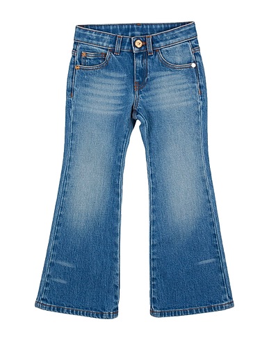 VERSACE YOUNG Denim pants Blue 99% Cotton, 1% Elastane
