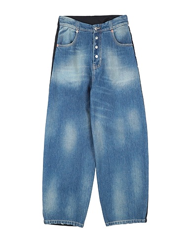 MM6 MAISON MARGIELA Denim trousers Blue 100% Cotton, Polyester, Virgin Wool, Elastane