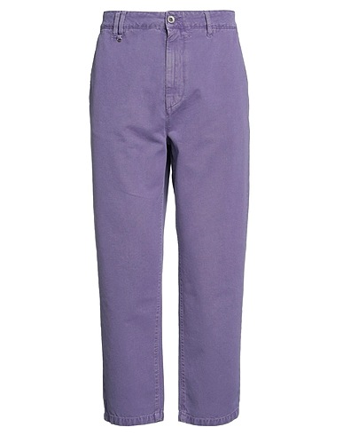 CYCLE Casual pants Dark purple 100% Cotton