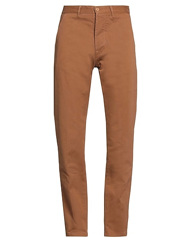 TELA GENOVA Casual pants Camel 100% Cotton