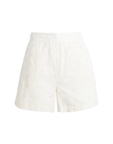 VILA Shorts & Bermuda Cream 100% Cotton