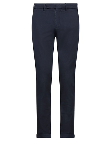 MICHAEL COAL Casual pants Midnight blue Cotton, Lyocell, Elastane