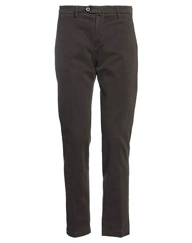 QUATTRO.DECIMI Casual trouser Dark brown 97% Cotton, 3% Elastane