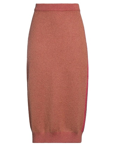 CIRCUS HOTEL Midi skirt Brown 70% Viscose, 30% Polyester, Mohair wool, Polyamide, Virgin Wool