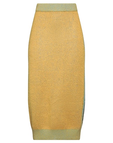 CIRCUS HOTEL Midi skirt Mustard 70% Viscose, 30% Polyester, Mohair wool, Polyamide, Virgin Wool