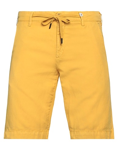MYTHS Shorts & Bermuda Giallo ocra 59% Lyocell, 23% Lino, 18% Cotone