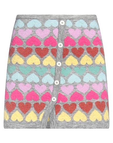 MARCO RAMBALDI Mini skirt Grey 50% Mohair wool, 36% Nylon, 14% Merino Wool
