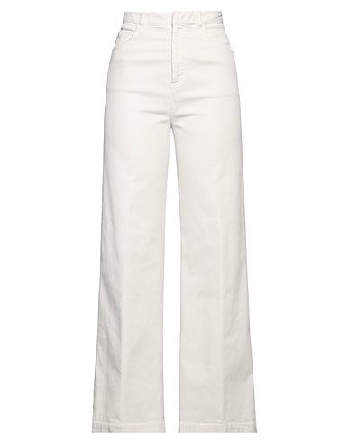 QL2  QUELLEDUE Casual trouser Off white 98% Cotton, 2% Elastane