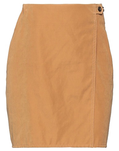 BERWICH Mini skirt Camel 90% Polyester, 10% Polyamide