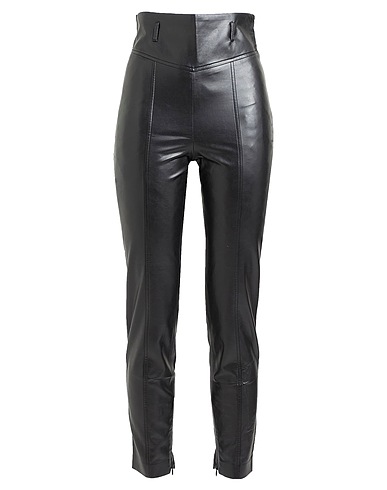 SIMONA CORSELLINI Casual trouser Black 50% Viscose, 45% Polyurethane, 5% Other Fibres
