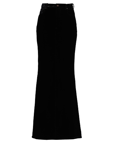 SAINT LAURENT Langer Rock Schwarz 80% Viskose, 20% Seide