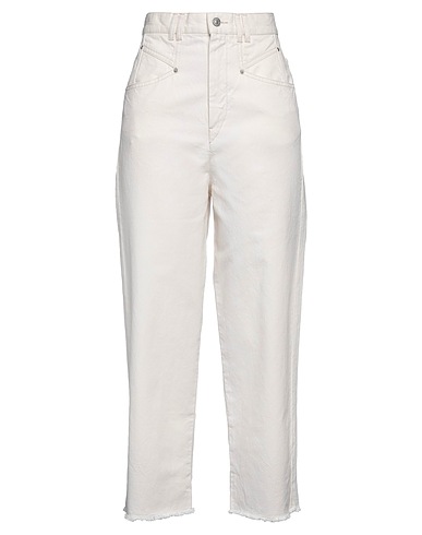 ISABEL MARANT Denim trousers Cream 100% Cotton
