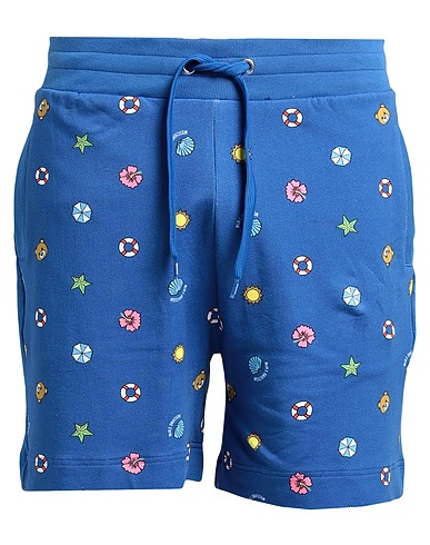 MOSCHINO Swim shorts Azure 95% Cotton, 5% Elastane