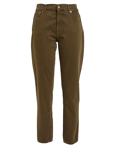 DONDUP Denim trousers Khaki 98% Cotton, 2% Elastane