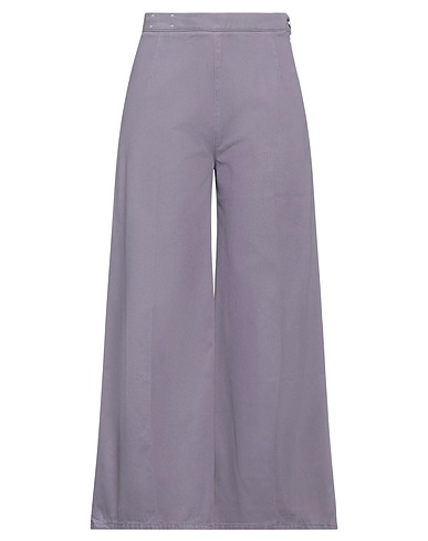 ALYSI Casual pants Purple 100% Cotton