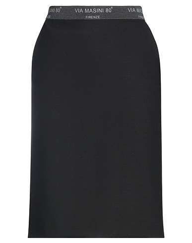 VIA MASINI 80 Minirock Schwarz 53% Polyester, 43% Schurwolle, 4% Elastan