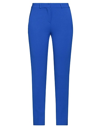 SIMONA CORSELLINI Casual trouser Bright blue 63% Polyester, 27% Viscose, 7% Cotton, 3% Elastane