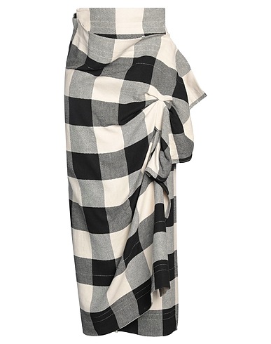 QUIRA Maxi Skirts Black 100% Linen