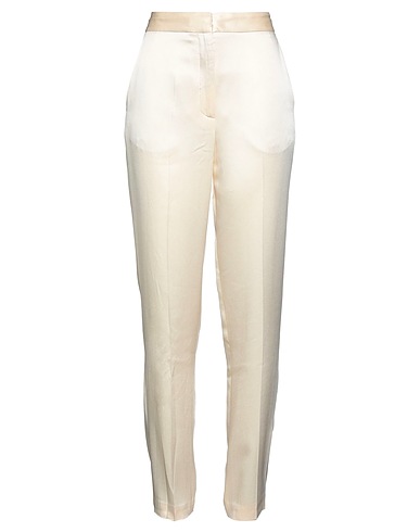 LIVIANA CONTI Casual trouser Cream 70% Acetate, 30% Viscose