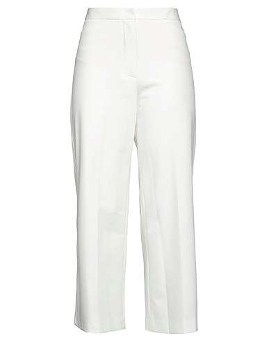 LIVIANA CONTI Casual trouser White 62% Polyester, 32% Viscose, 6% Elastane