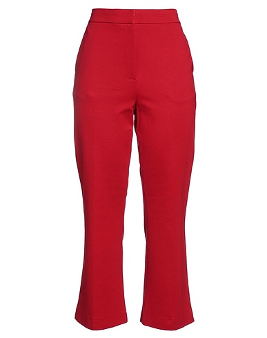 LIVIANA CONTI Casual trouser Red 68% Viscose, 27% Polyamide, 5% Elastane
