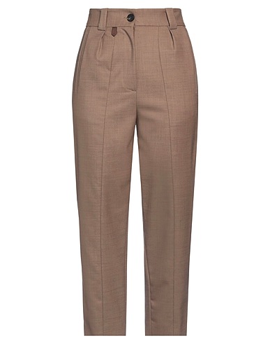 TELA Casual trouser Camel 53% Polyester, 45% Virgin Wool, 2% Elastane
