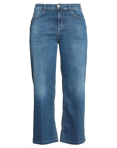 LIU •JO Denim trousers Blue 98% Cotton, 2% Elastane
