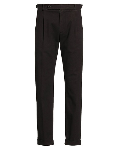 BERWICH Casual pants Dark brown 49% Cotton, 25% Polyester, 25% Viscose, 1% Elastane