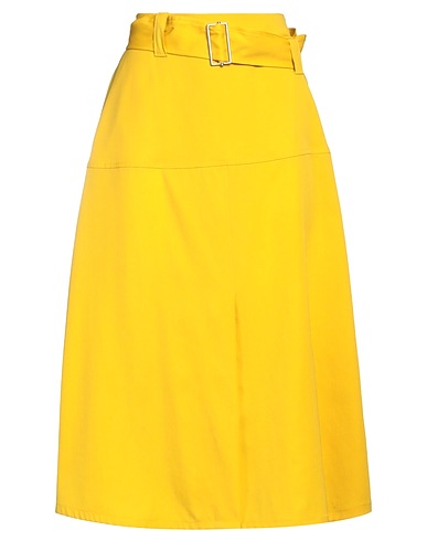 JIL SANDER Midi skirt Yellow 100% Virgin Wool