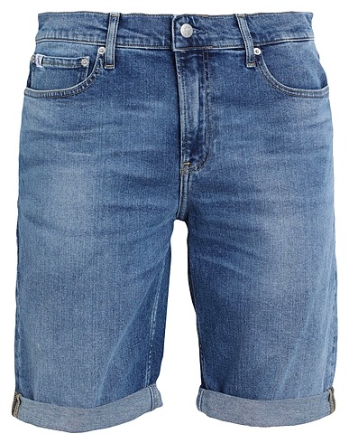 CALVIN KLEIN JEANS Denim shorts Blue 99% Cotton, 1% Elastane