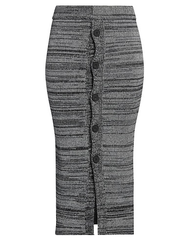 LIVIANA CONTI Midi skirt Grey 50% Cashmere, 50% Polyamide