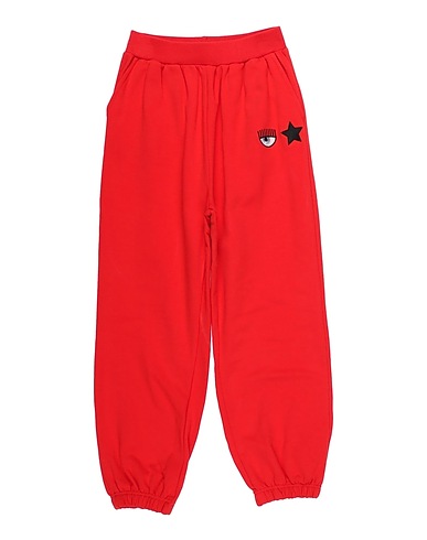 CHIARA FERRAGNI Casual trouser Red 96% Cotton, 4% Elastane