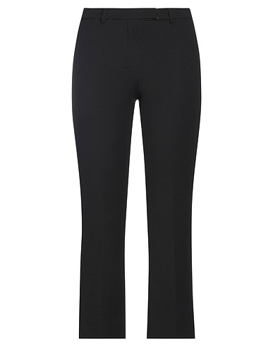 'S MAX MARA Casual trouser Black 52% Cotton, 41% Polyamide, 7% Elastane