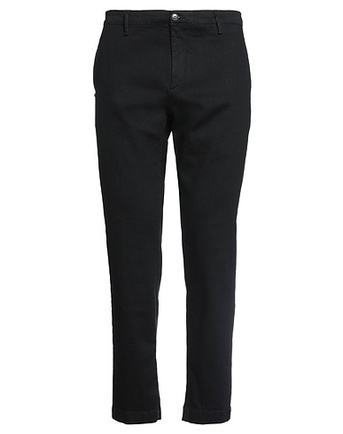 WHITE SAND Denim trousers Black 99% Cotton, 1% Elastane
