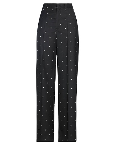 REDValentino Casual trouser Black 98% Wool, 1% Cotton, 1% Elastane