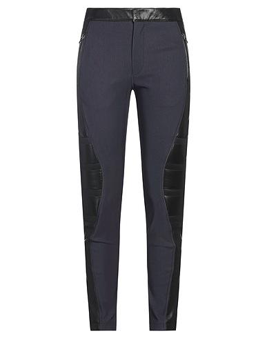 FERRARI Casual trouser Navy blue 100% Lambskin, Viscose, Polyamide, Elastane