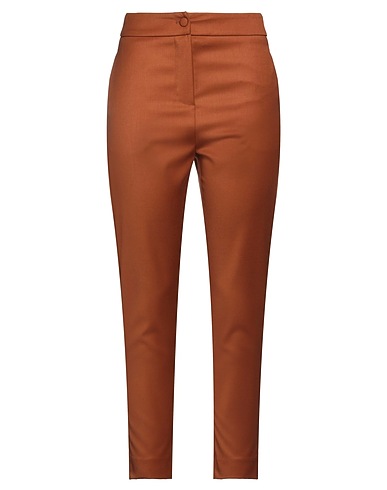 JIJIL Casual pants Tan 66% Polyester, 33% Viscose, 1% Elastane