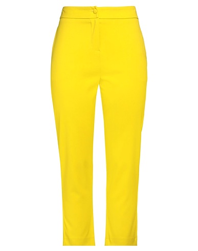 JIJIL Casual trouser Lime green 66% Polyester, 33% Viscose, 1% Elastane