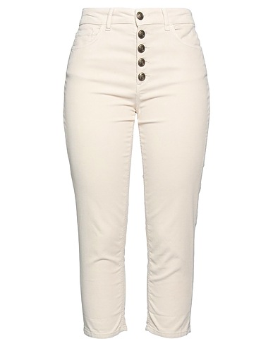 DONDUP Pantalone Off white 62% Cotone, 36% Lyocell, 2% Elastan
