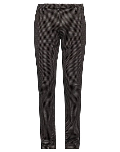DONDUP Casual trouser Dark brown 91% Viscose, 8% Polyamide, 1% Elastane