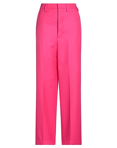 AMI ALEXANDRE MATTIUSSI Casual pants Fuchsia 100% Virgin Wool